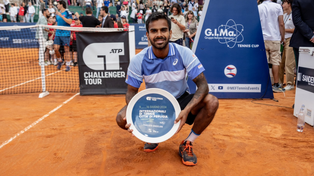 Sumit Nagal comes 2nd in the Perugia ATP Challengers tournament (Credits - X - Sumit Nagal)